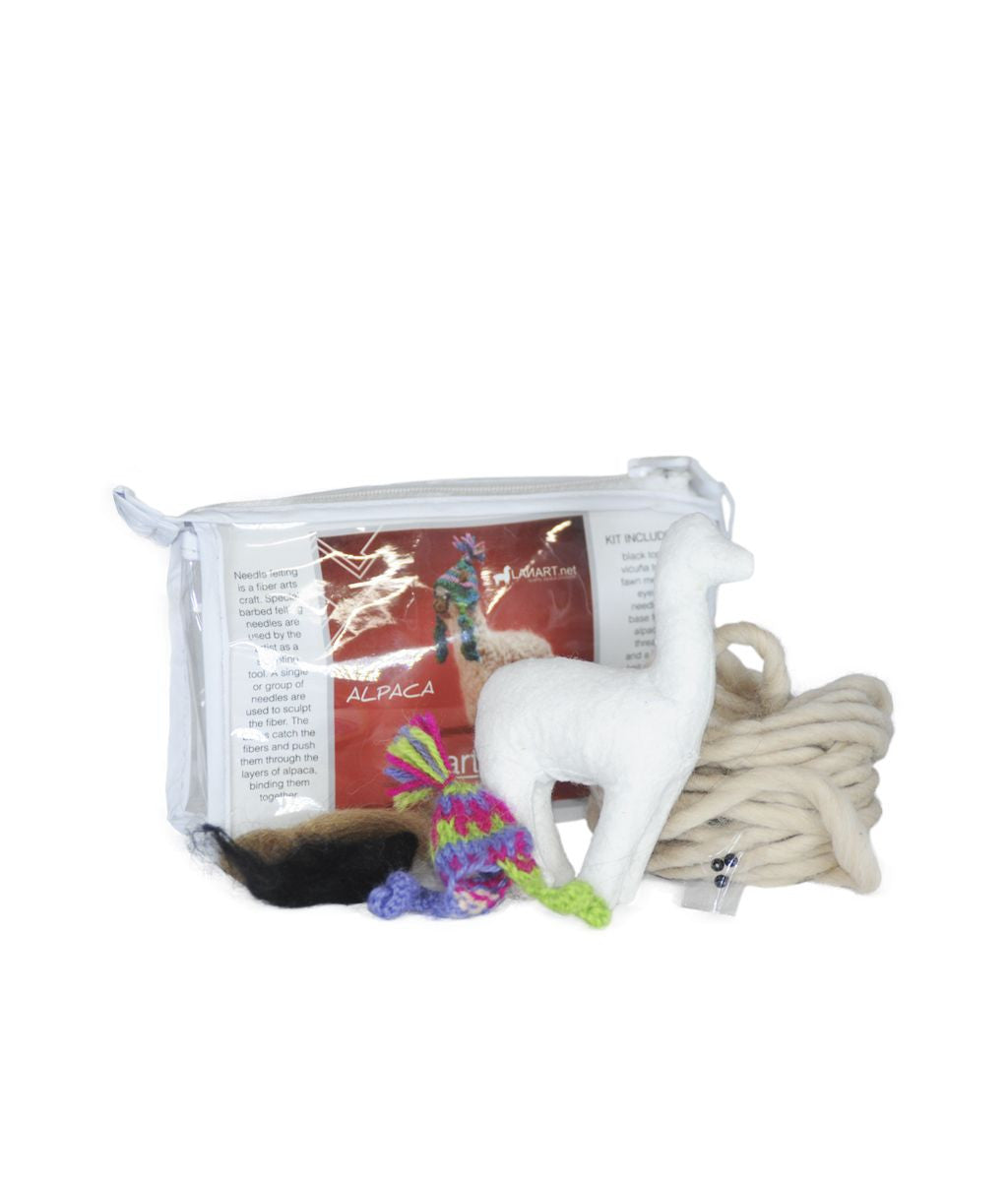 Needle Felting Kit: DIY Alpaca Sculpture