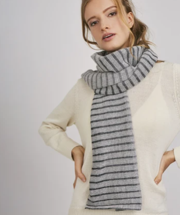 Ribbed Scarf Grey