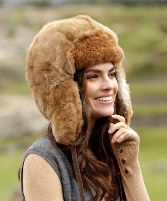 RCMP Fur Hat 100% Baby Alpaca brown