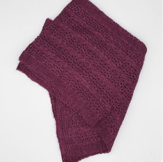 BOLD Cable and Lace Scarf pink