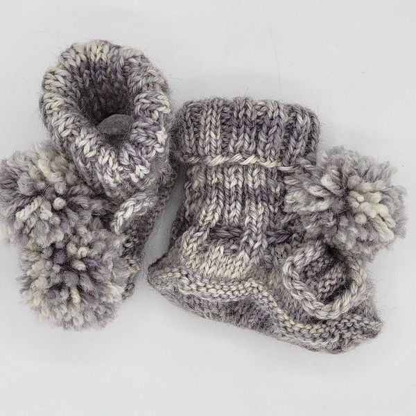 Handmade baby booties