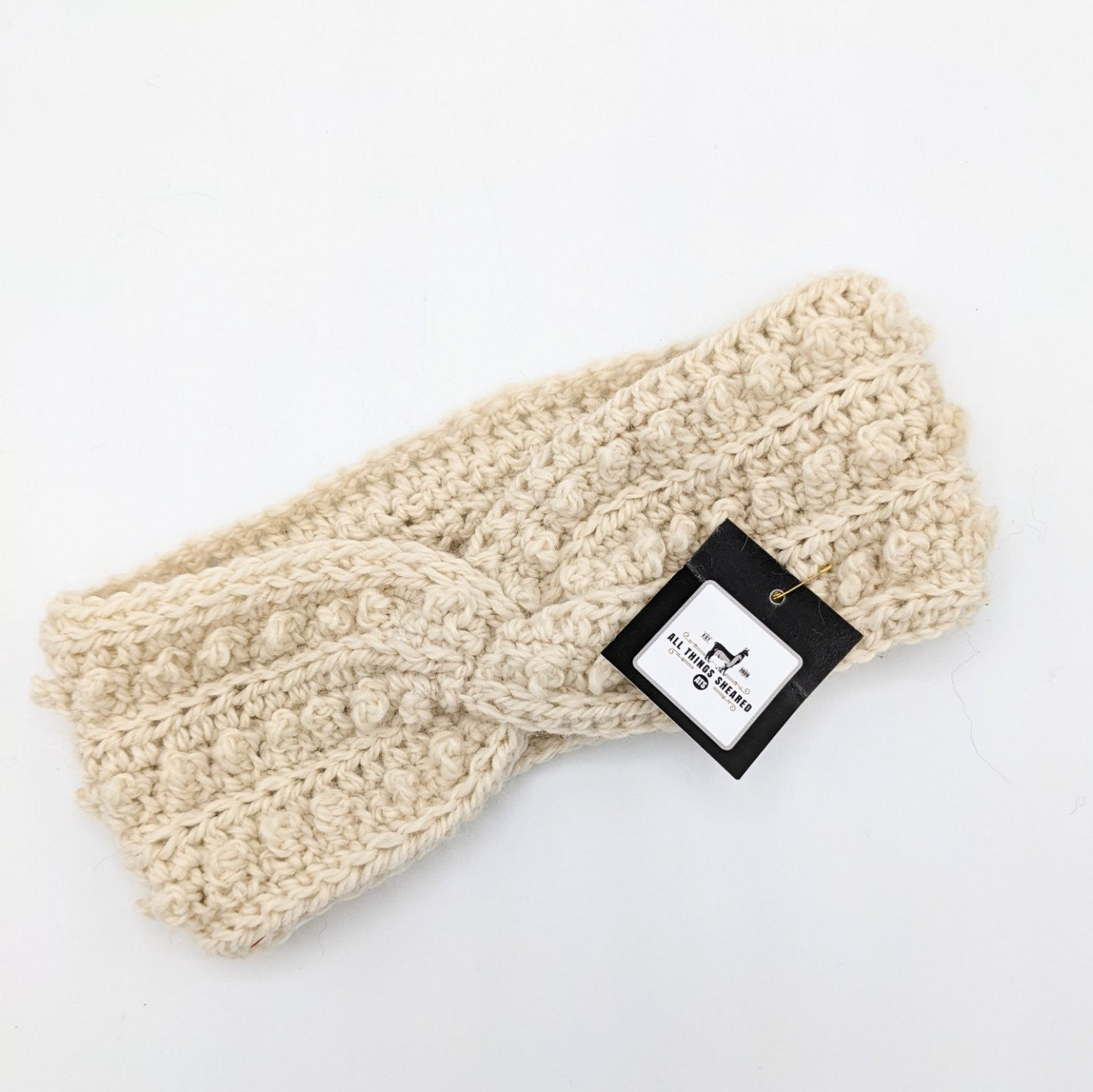 Handmade crocheted bubble stitch headband